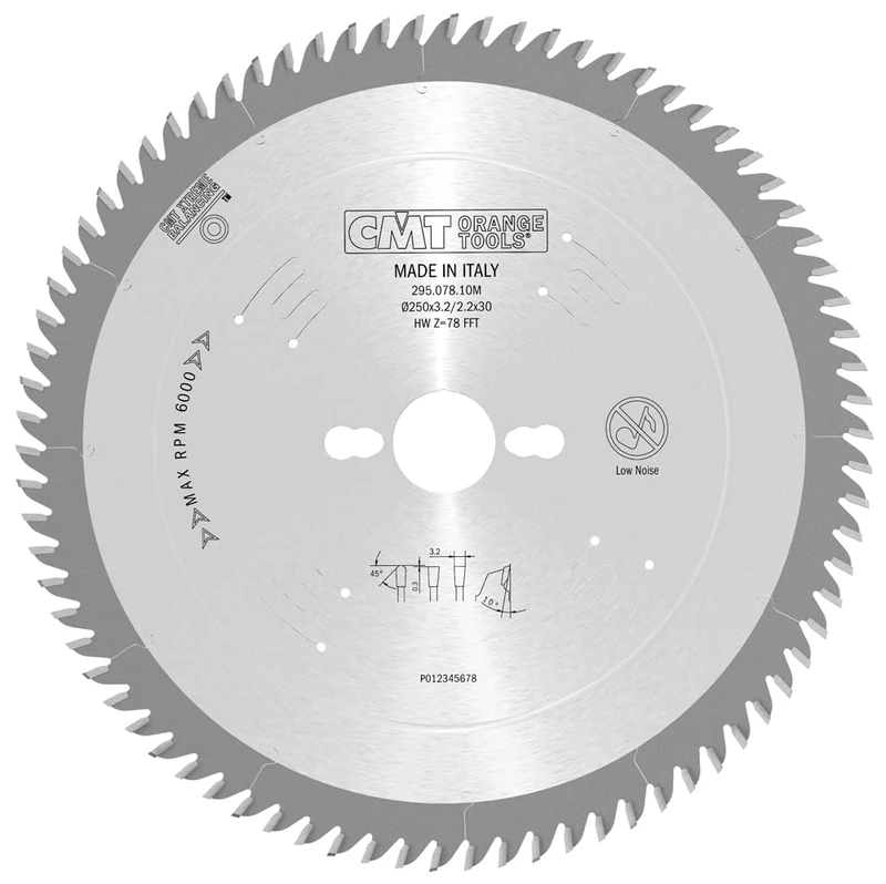 CMT Orange Tools 295.078.10M - Xtreme Hw Saw Blade 250X3.2X30 Z=78 10° Fft