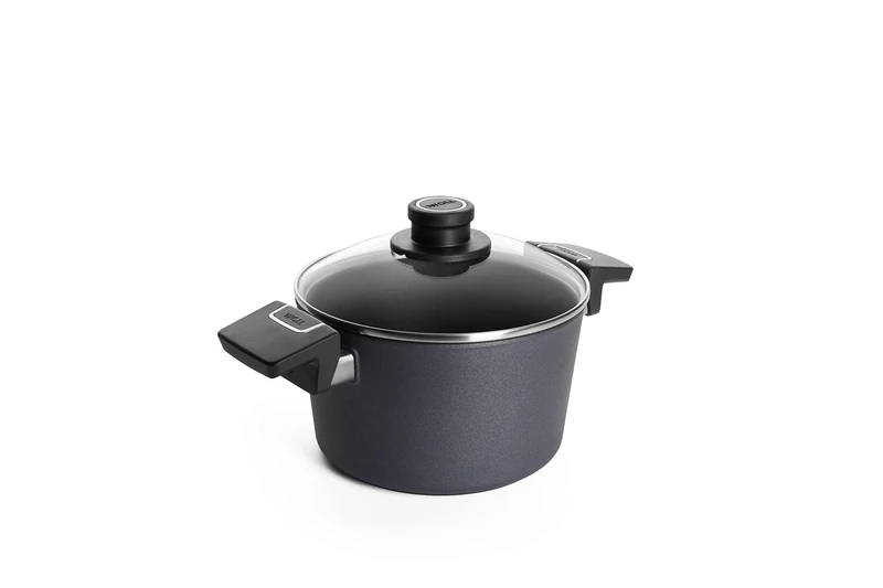 Woll Diamond Lite/Plus Diamond Reinforced Nonstick Scratch Resistant Cast Aluminum Induction Ready Stockpot with Lid, 3.2 Quart