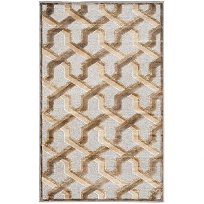 Safavieh Transitional Indoor Woven Rectangle Area Rug, Paradise Collection, PAR354, in Mousse, 79 X 122 cm for Living Room, Bedroom or Any Indoor Space