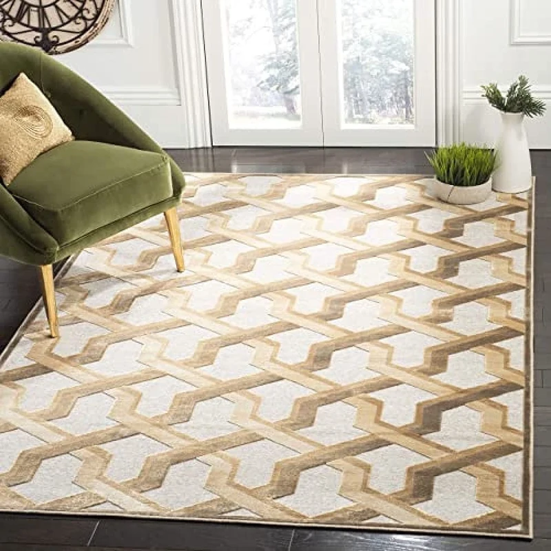 Safavieh Transitional Indoor Woven Rectangle Area Rug, Paradise Collection, PAR354, in Mousse, 160 X 229 cm for Living Room, Bedroom or Any Indoor Space