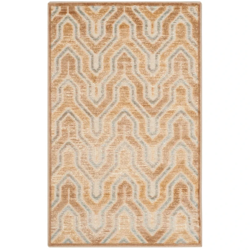 Safavieh Transitional Indoor Woven Rectangle Area Rug, Paradise Collection, PAR352, in Taupe / Multi, 79 X 122 cm for Living Room, Bedroom or Any Indoor Space