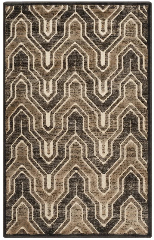 Safavieh Transitional Indoor Woven Rectangle Area Rug, Paradise Collection, PAR352, in Soft Anthracite / Cream, 79 X 122 cm for Living Room, Bedroom or Any Indoor Space