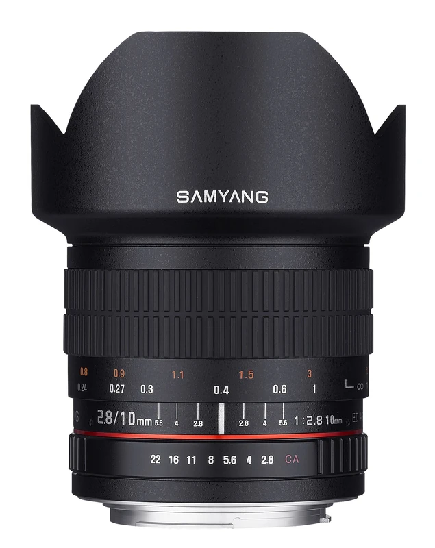 Samyang 10mm F2.8 ED AS NCS CS Ultra Wide Angle Lens for Nikon Digital SLR Cameras with AE Chip for Auto Metering (SY10MAF-N), Black