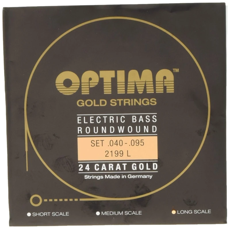 Optima Electric Bass Strings Gold Strings Round Wound Set 4-string light 2199L