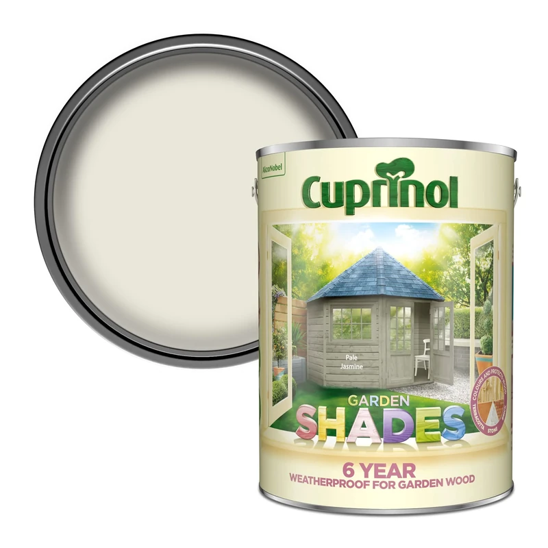 Cuprinol CUPGSJAS5L 5 Litre Garden Shades Paint - Pale Jasmine