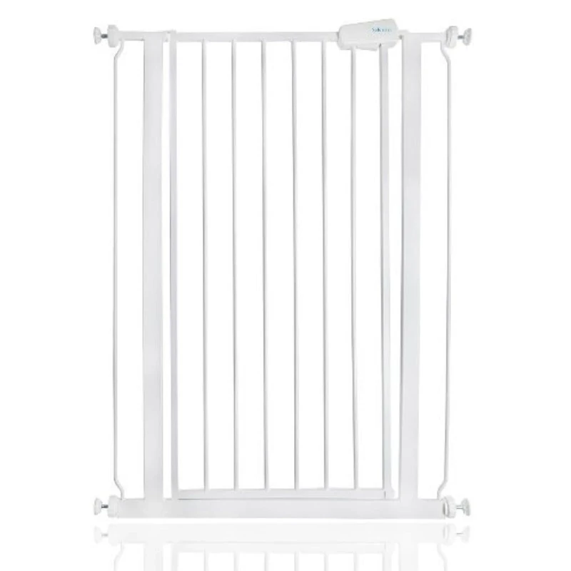 Safetots Extra Tall Pet Gate, 75cm - 82.6cm, White, 104cm Tall, Pressure Fit Gate for Puppy and Dog, Easy Installation