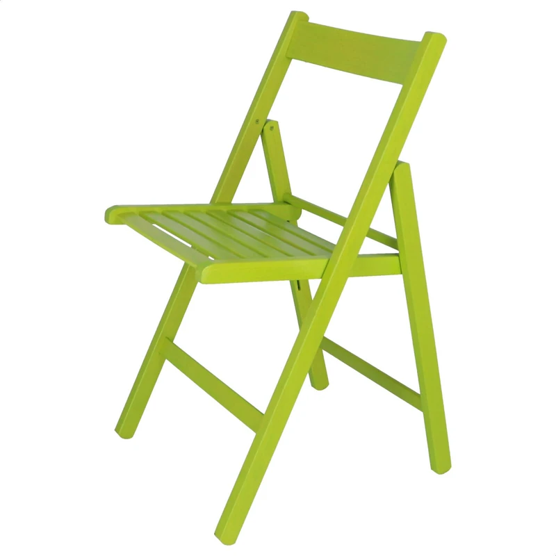 Mueblear 19016 Folding Chair Low Wood Pistachio Green 43 x 46 x 79 cm