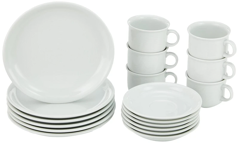 Thomas Trend Coffee Tableware Set, Crockery, Porcelain, White, Dishwasher Safe, 18-pcs., 18735