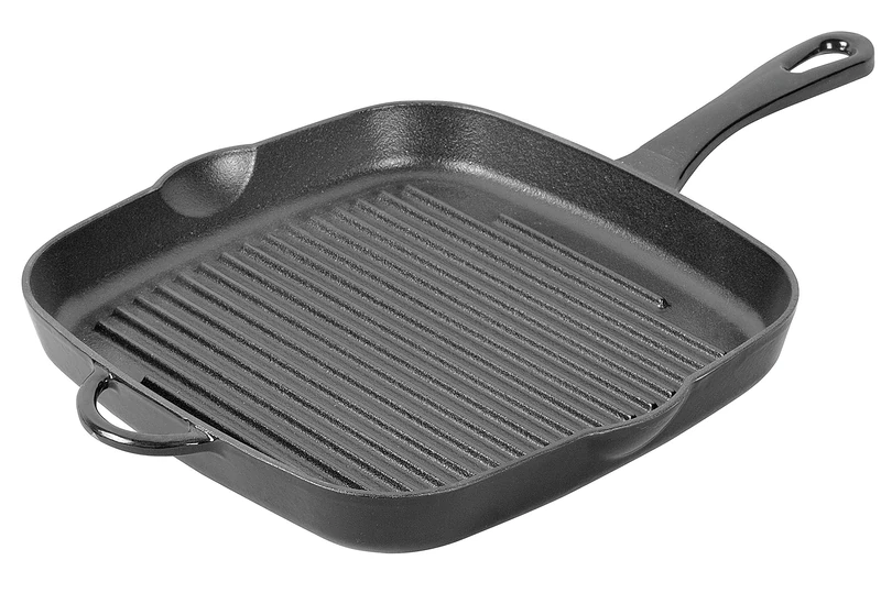 Küchenprofi Grill pan high in black, Cast Iron, 26 x 26 x 10 cm