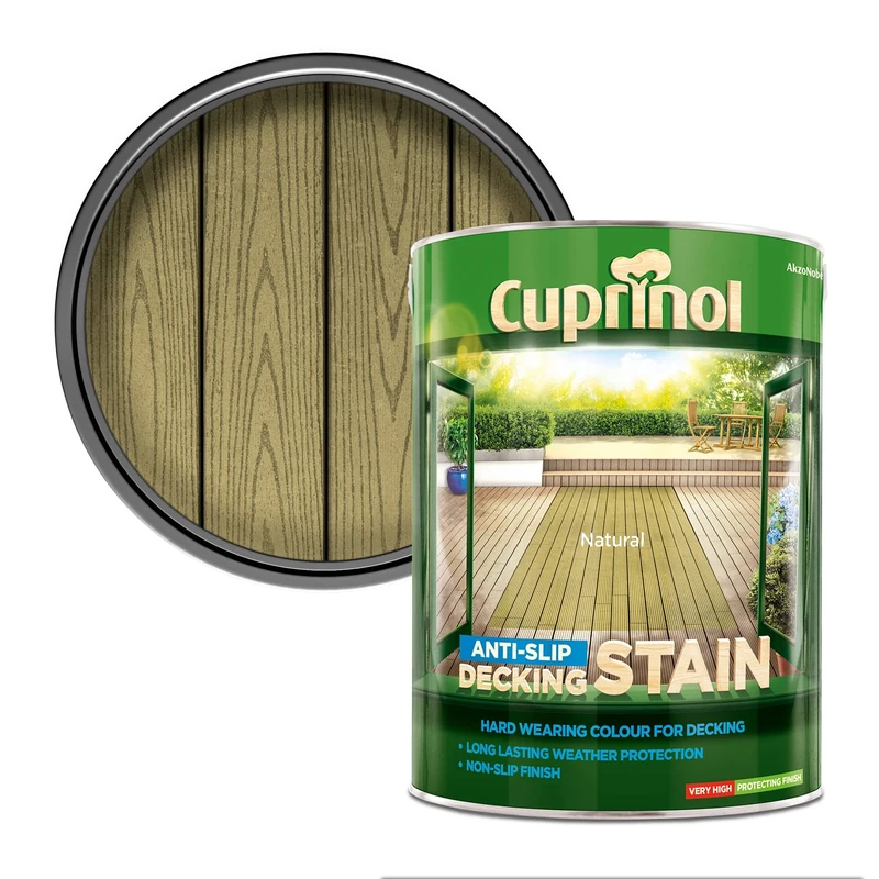 Cuprinol 5097040 Anti-Slip Decking Stain Exterior Woodcare, Natural