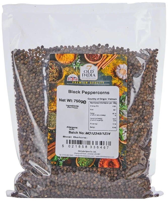 Old India Black Peppercorns 750 g