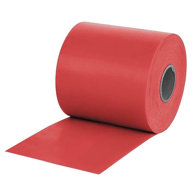 NRS Healthcare TheraBand Latex Free Exercise Band Dispenser Pack, Therapy Bands, Rehabilitation Bands, Resistive Elastic Bands, 45.5 m (50 yd) and 23 m (25 yd) Rolls, Red