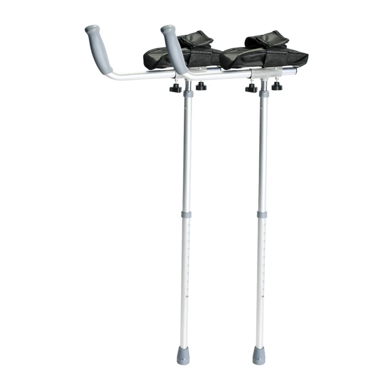 DAYS Arthritic Adjustable Height Crutch, 94-119 cm (37-47 Inch), Aluminum, Rotating Handle Arthritic Crutch For Reduced Strain, Supports 160 kg (25 st), Arm Trough (Eligible for VAT relief in the UK)