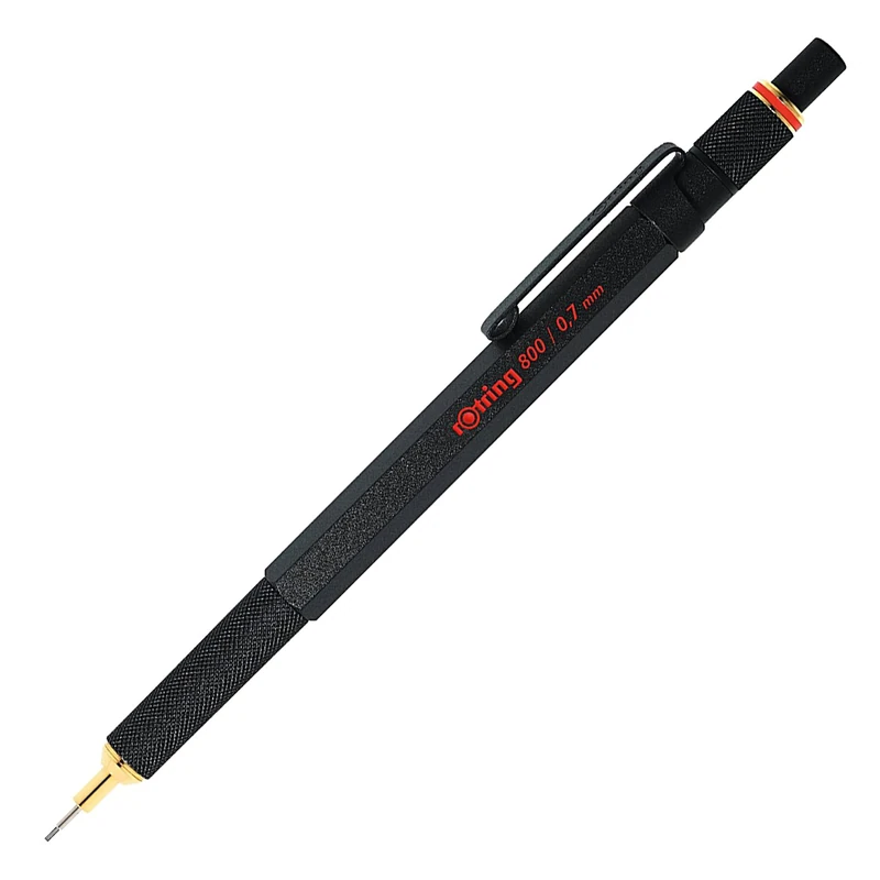 rOtring 800 Mechanical Pencil | HB 0.7 mm | Black Metal Barrel