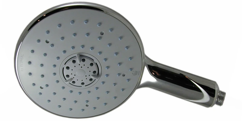 Bricoperl Kitriana DCG 12 KR Eco Flat Shower Head 3 Jets Anti-Limescale 12 L/min Chrome/Grey