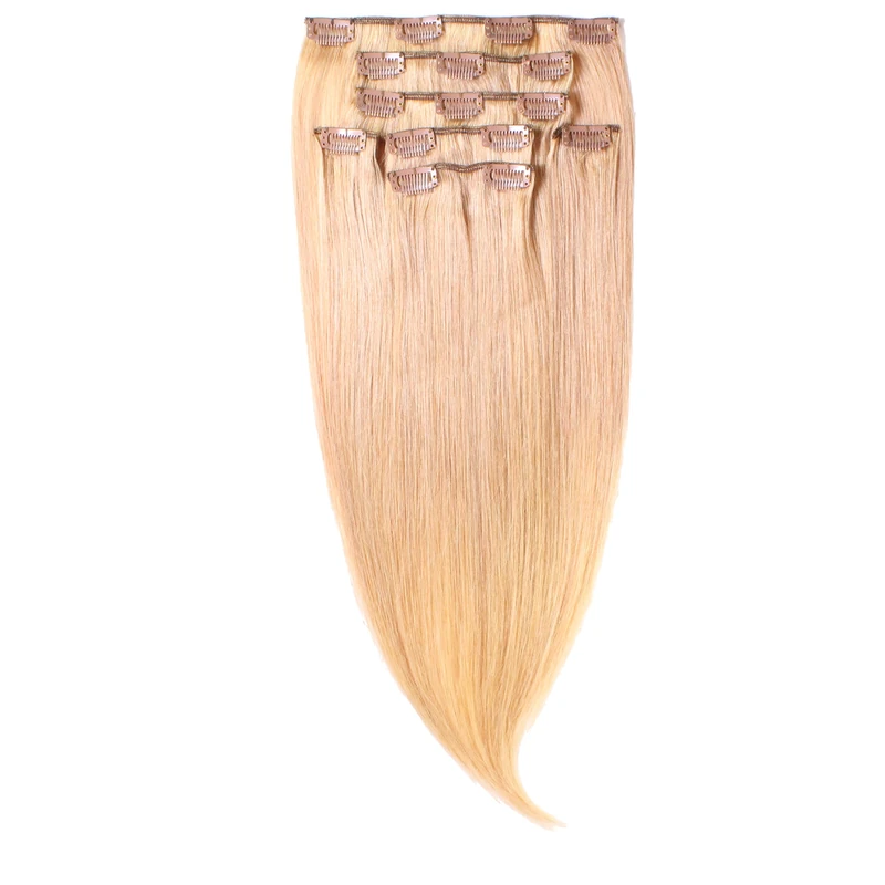 Just Beautiful Hair and Cosmetics Human Hair Clip In Extensions Remy human hair extension strip, Single Pack