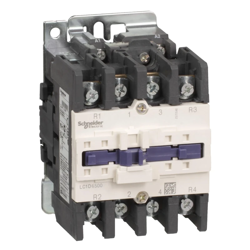 Schneider Electric TeSys Deca contactor,4P(2NO+2NC),AC-1 =440V 80A,48V AC 50/60Hz coil,LC1D65008E7