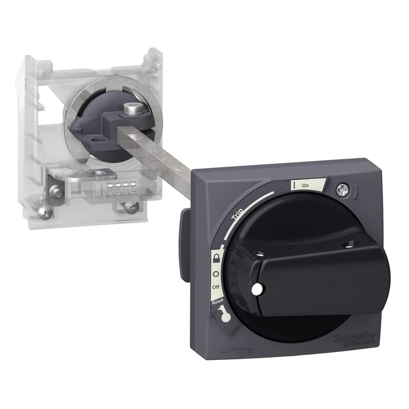 Schneider Electric Extended rotary handle kit, TeSys GV2, IP54, black handle, with trip indication, for GV2L-GV2P