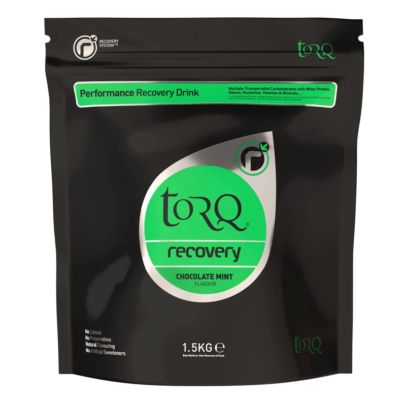 Torq Recovery Drink Chocolate Mint - Rapid Recovery Drink Powder -Whey Protein Isolate/Glutamine/Ribose - Post Workout Protein Powder, 11.5 g of Protein, 30 Servings - 1.5kg - Image 1