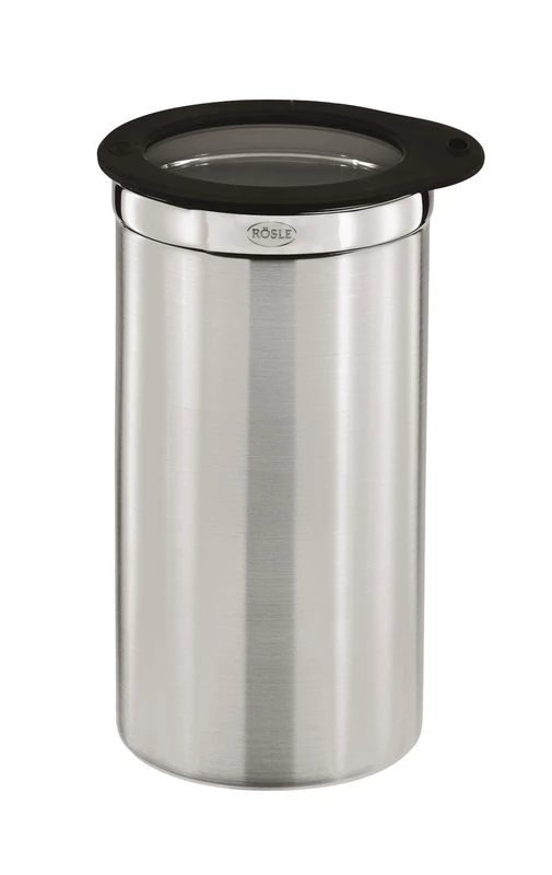 RÖSLE Coffee Tin with Keep-Fresh Lid, High-Quality Tin for Storing 500g of Coffee or Other Food, 18/10 Stainless Steel, Dishwasher-Safe, 10 cm