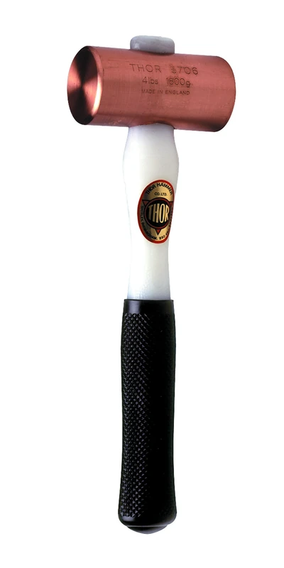 Thor Round Solid Copper Mallet 44mm 1325g, Ideal for Positive Blows on Highly Finished or Closely Ground machined Parts