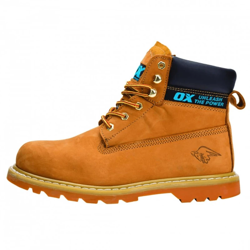 OX TOOLS Men's - OX Honey Nubuck Safety Boot Size 9, Brown, Size 9 UK