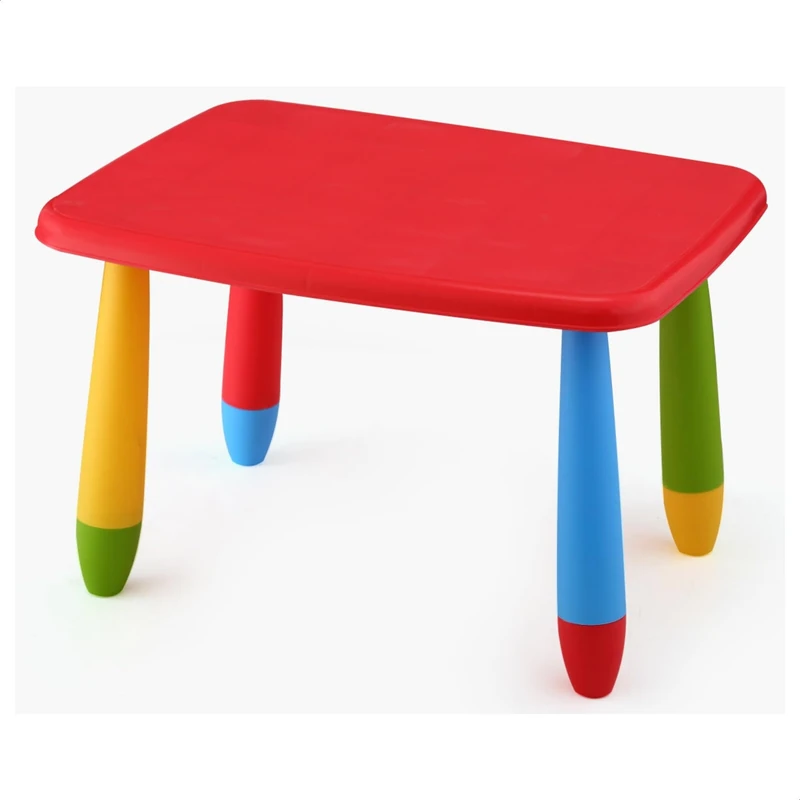 Aranaz Rectangular Children's Table, Red - Image 1