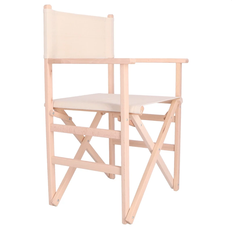 Mueblear 1001 Director Chair with Canvas and Unpainted Wood 51.5 x 46 x 86 cm Brute