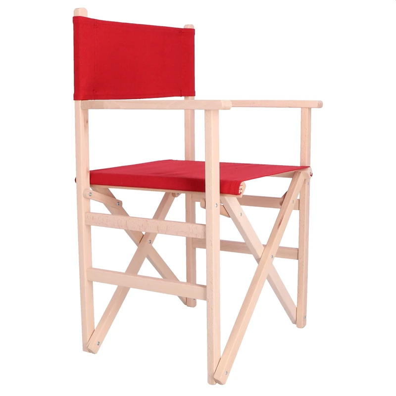Mueblear 1001 Director Chair with Canvas and Unpainted Wood 51.5 x 46 x 86 cm granite