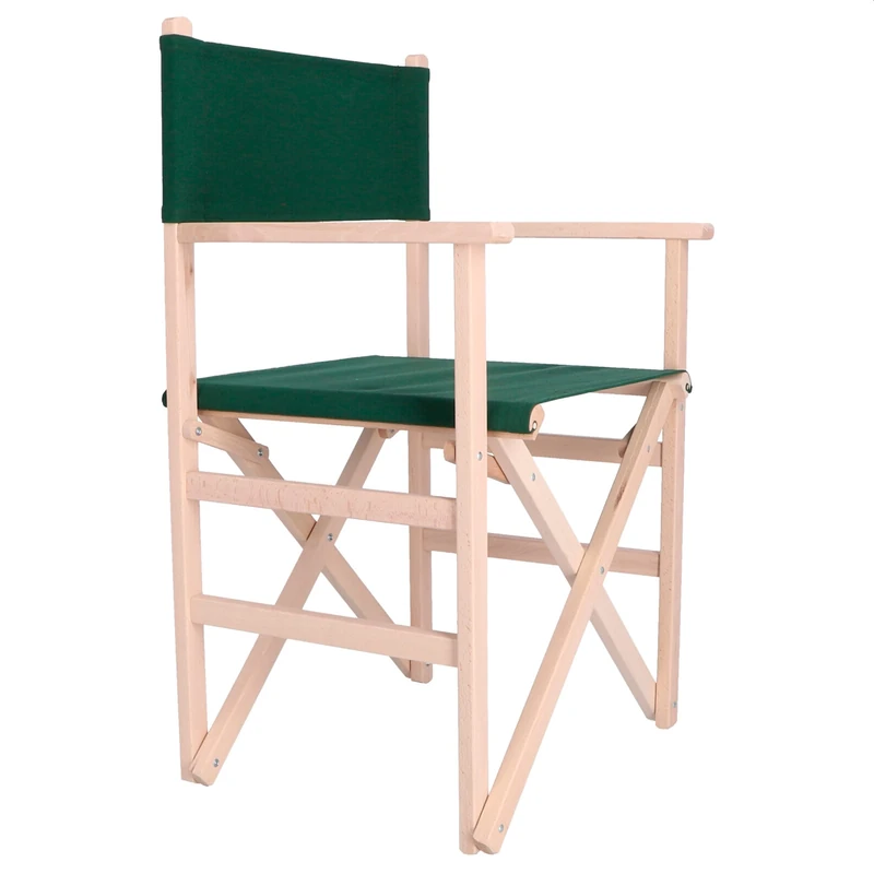 Mueblear 1001 Director Chair with Canvas and Unpainted Wood 51.5 x 46 x 86 cm Vet