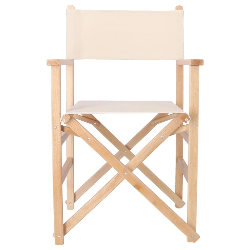 Aranaz Folding Straight Armchair Chair, Wood, Ecru 1032, 51x46x86