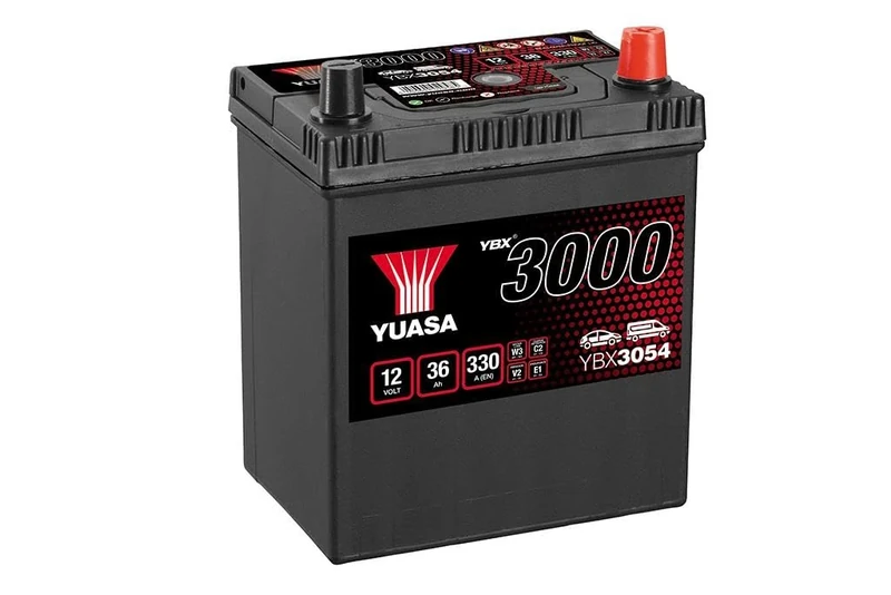 Yuasa YBX3054 12V 36Ah 330CCA Sealed Maintenance Free High Performance Car Battery