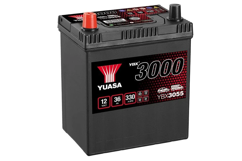 Yuasa YBX3055 12V 36Ah 330CCA Sealed Maintenance Free High Performance Car Battery