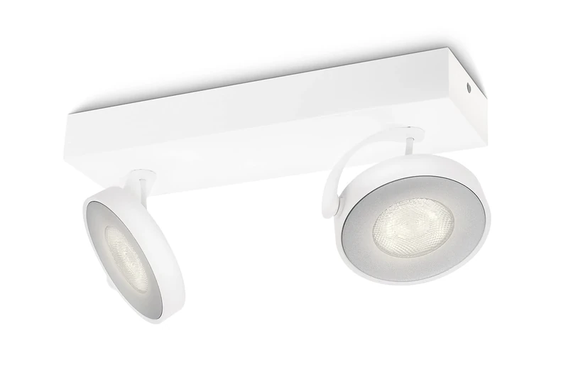 Philips MyLiving Clockwork LED Spotlight Bar 2 Bulbs, White, 531723116, White 8 wattsW