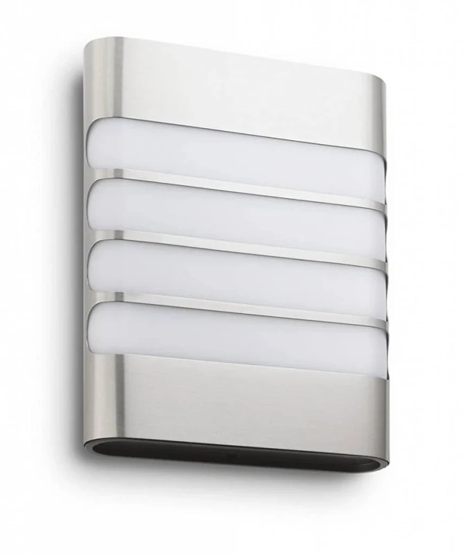 Philips 172734716 4 Watt LED Raccoon Wall Lantern, Inox