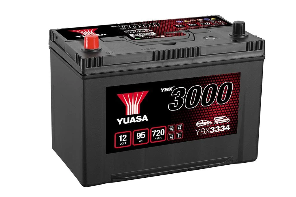 Yuasa YBX3334 12V 95Ah 720CCA Sealed Maintenance Free High Performance Car Battery