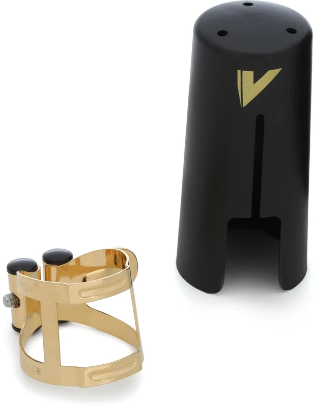 Vandoren LC56GP M/O Soprano Saxophone Ligature with Plastic Cap, Gold