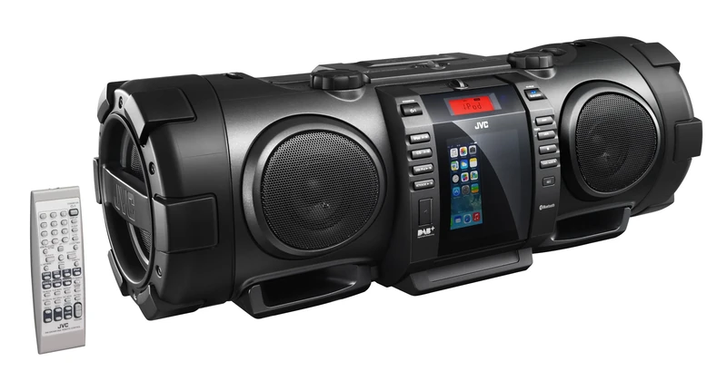 JVC RV-NB100B Bluetooth Portable CD Boomblaster with Lightning Dock and DAB