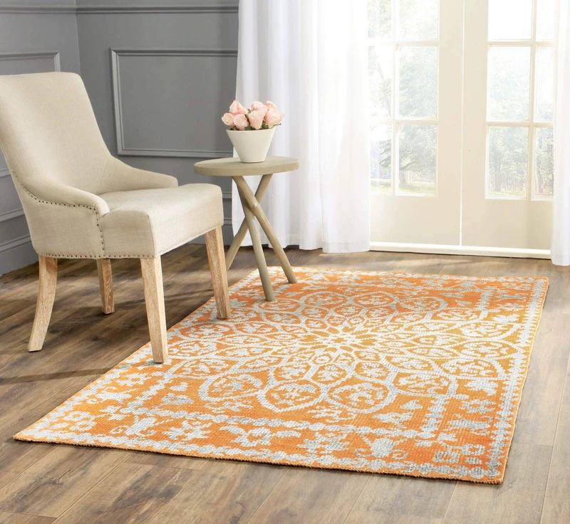 Safavieh Leather Piecework Indoor Hand Knotted Rectangle Area Rug, Studio Leather Collection, STL519, in Grey / Multi, 122 X 183 cm for Living Room, Bedroom or Any Indoor Space