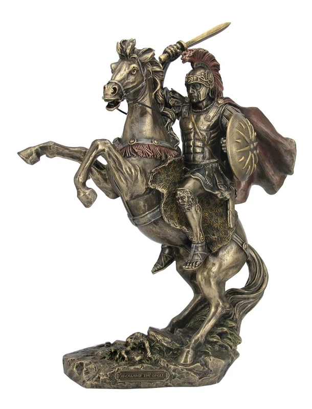 Unicorn Studios Alexander the Great on Horseback Greek King Statue Sculpture - Image 1