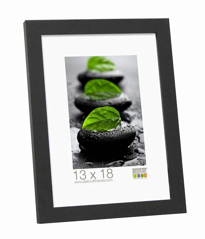 Deknudt Frames S44CF2-40.0X60.0 Basic Narrow Wood/MDF Photo Frame Black 63.5 x 43.5 x 1.47 cm
