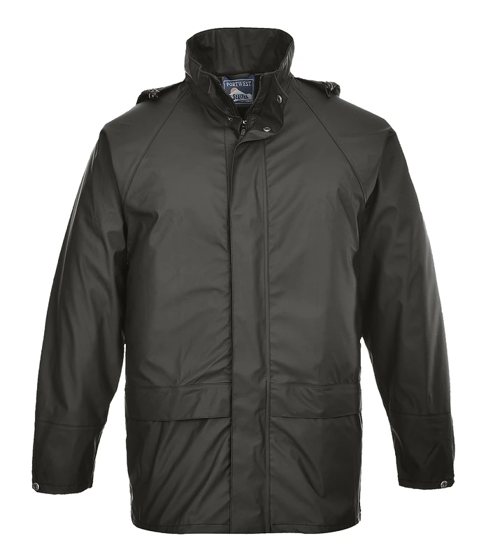 Portwest S450 Men's Sealtex Waterproof Rain Jacket Black, Small