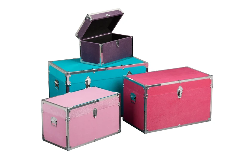 Premier Housewares Fur Effect Storage Trunks - Set of 4