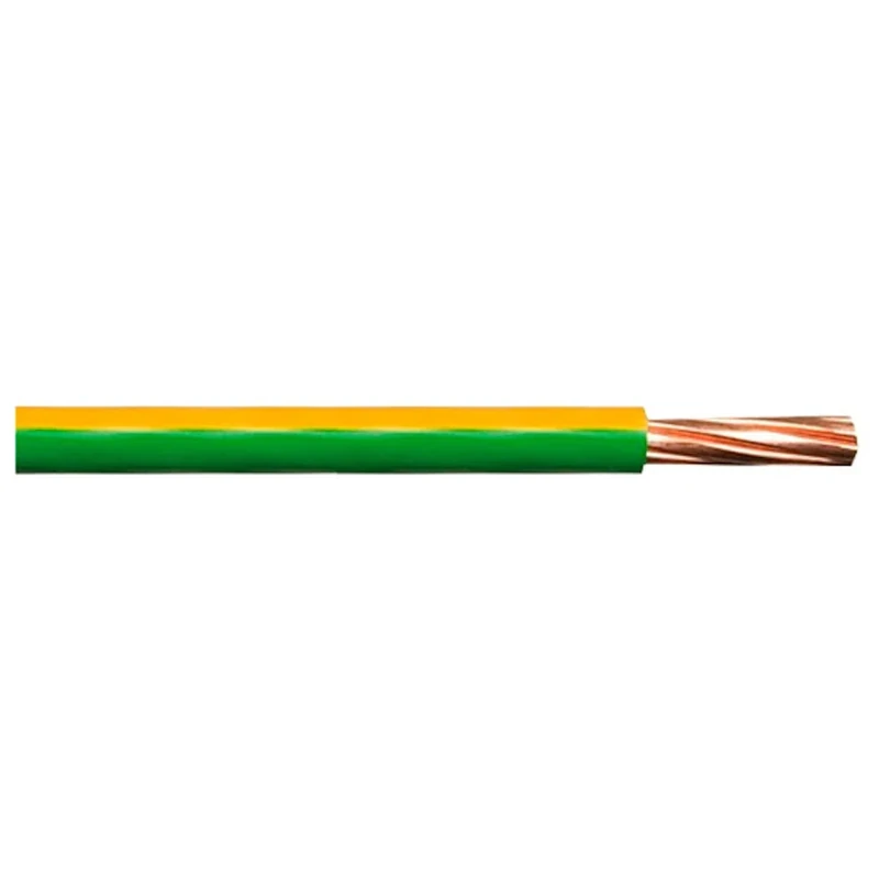 Merriway BH01445 Single Core Round Earth Cable, 6491X 16.0mm Yellow & Green, 10 Metres (33 feet)