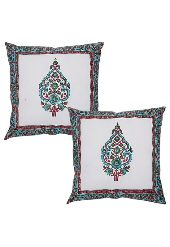 Rajrang Cushion Covers, Orange - Image 1