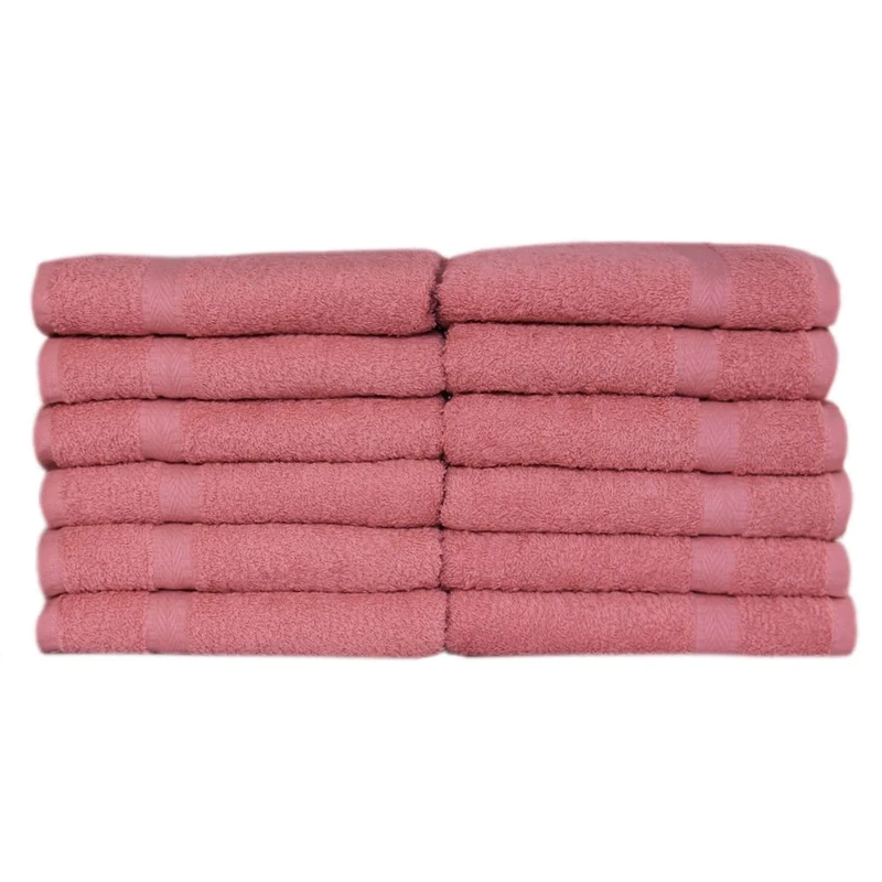 Westward Ho! 50 x 85 cm Combed Cotton Hand Towel, Pack of 12, Rose