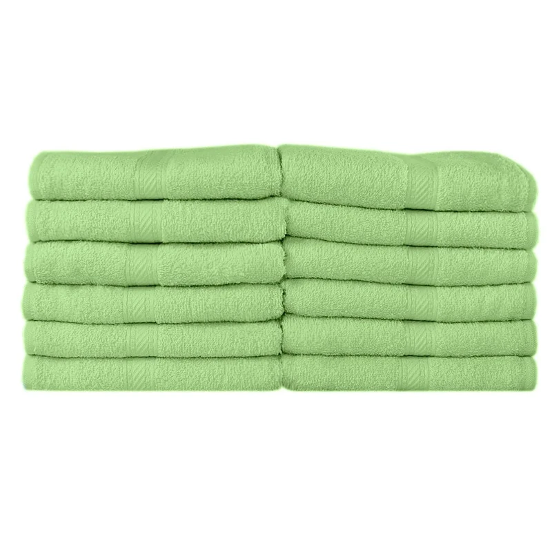 Westward Ho! 50 x 85 cm Combed Cotton Hand Towel, Pack of 12, Light Green