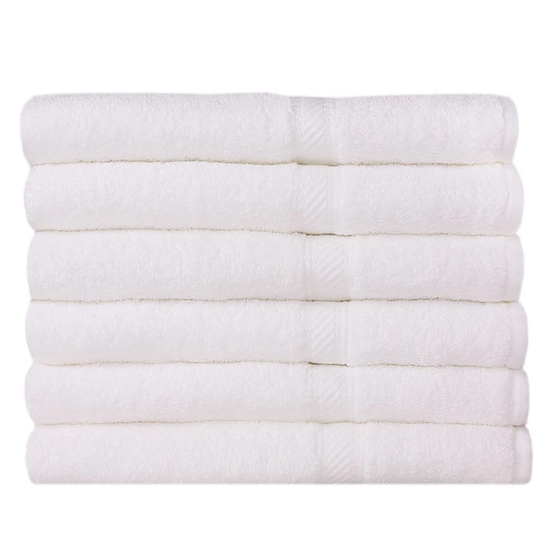 Westward Ho! 70 x 120 cm Combed Cotton Bath Towel, Pack of 6, White