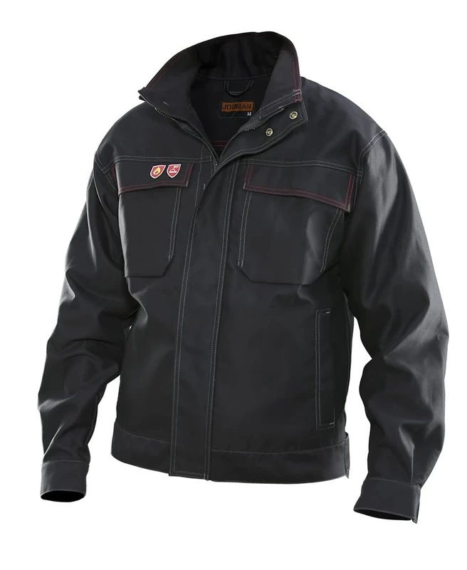 Jobman 109127-9900-7 Size X-Large Welding Jacket - Black