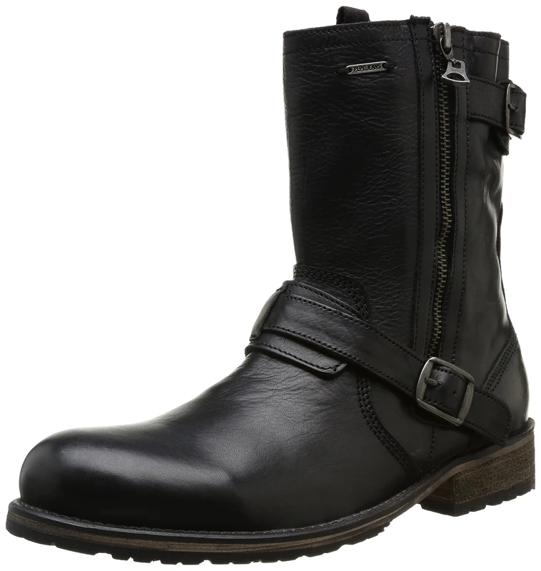 Pepe Jeans Mens Melting Biker Boots PMS50021 Black 7.5 UK, 41 EU